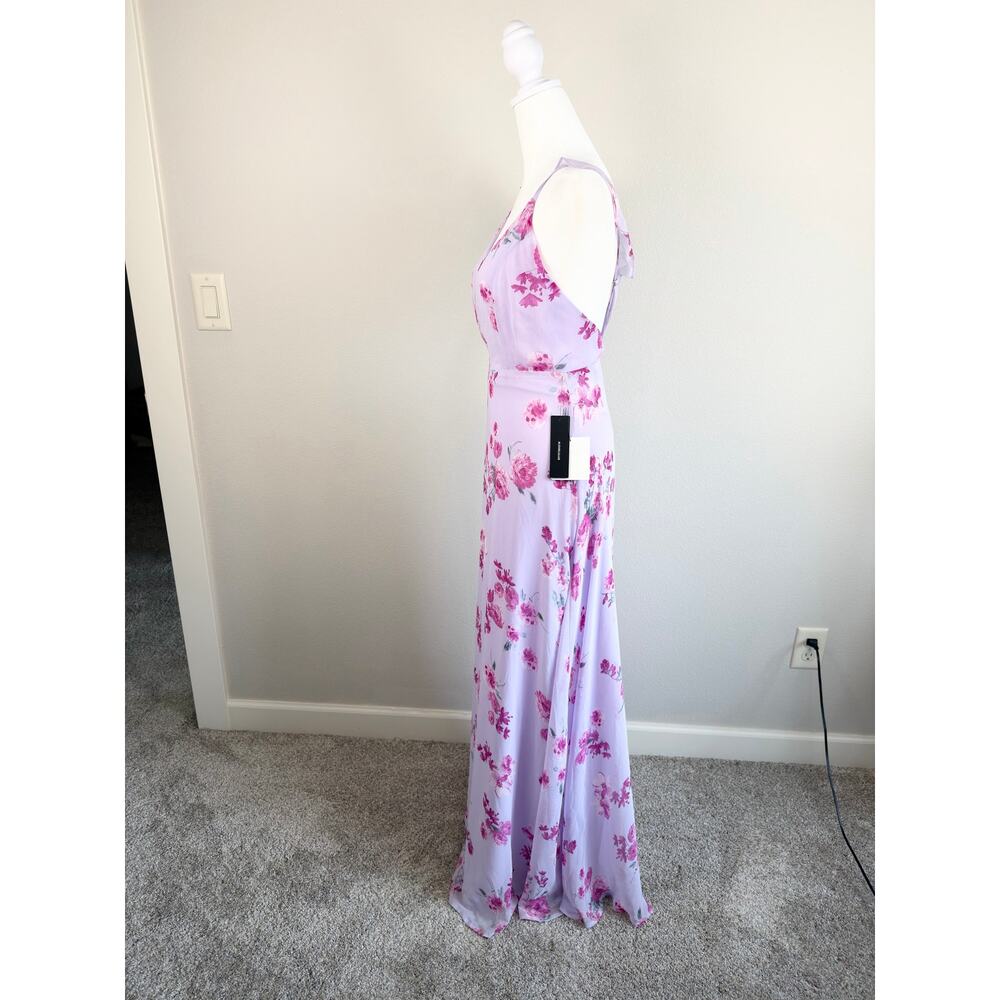 Lulus Meteoric Rise Lavender Floral Print Maxi Dress Small NWT - Picture 6 of 11